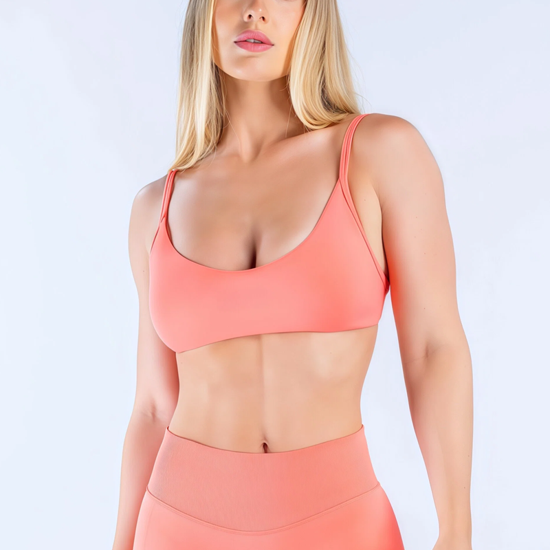 Sports Bra Racerback - HISTELLO Impact Scoop Neck Bra Women