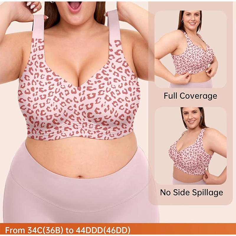 Leopard Print Jelly Bras Women - огляд і ціна Mastectomy Bra Pocket