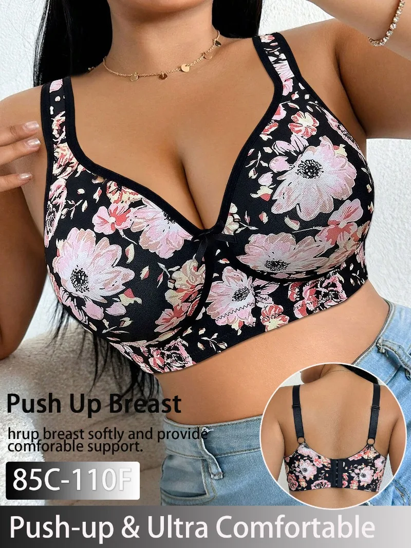Plus Size Women Bra Lace Push  - огляд і ціна Minimizer Bra Women